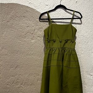 Anthropologie olive dress